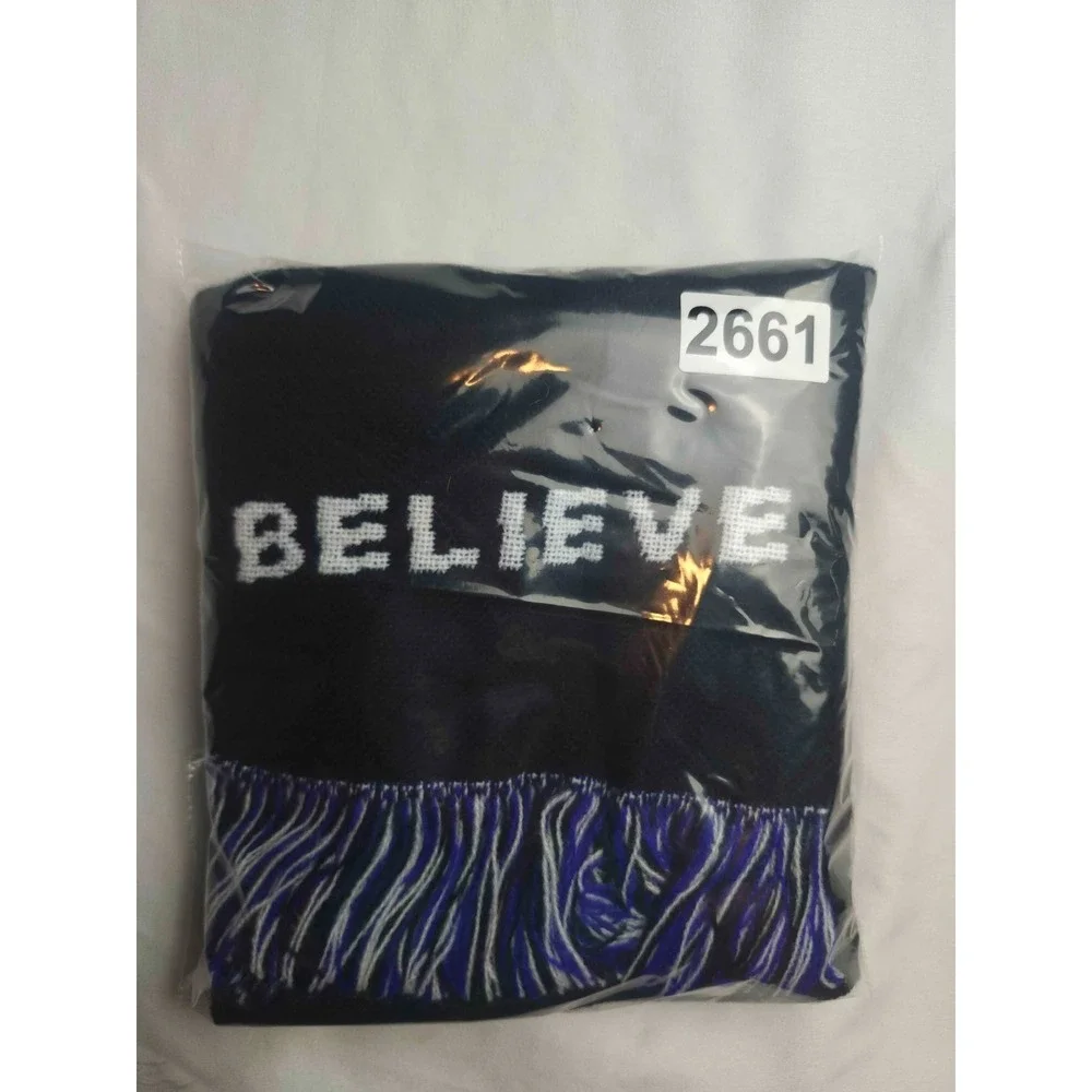 Justin Bieber Believe Tour Scarf Unisex Black Purple White Official Music Merch